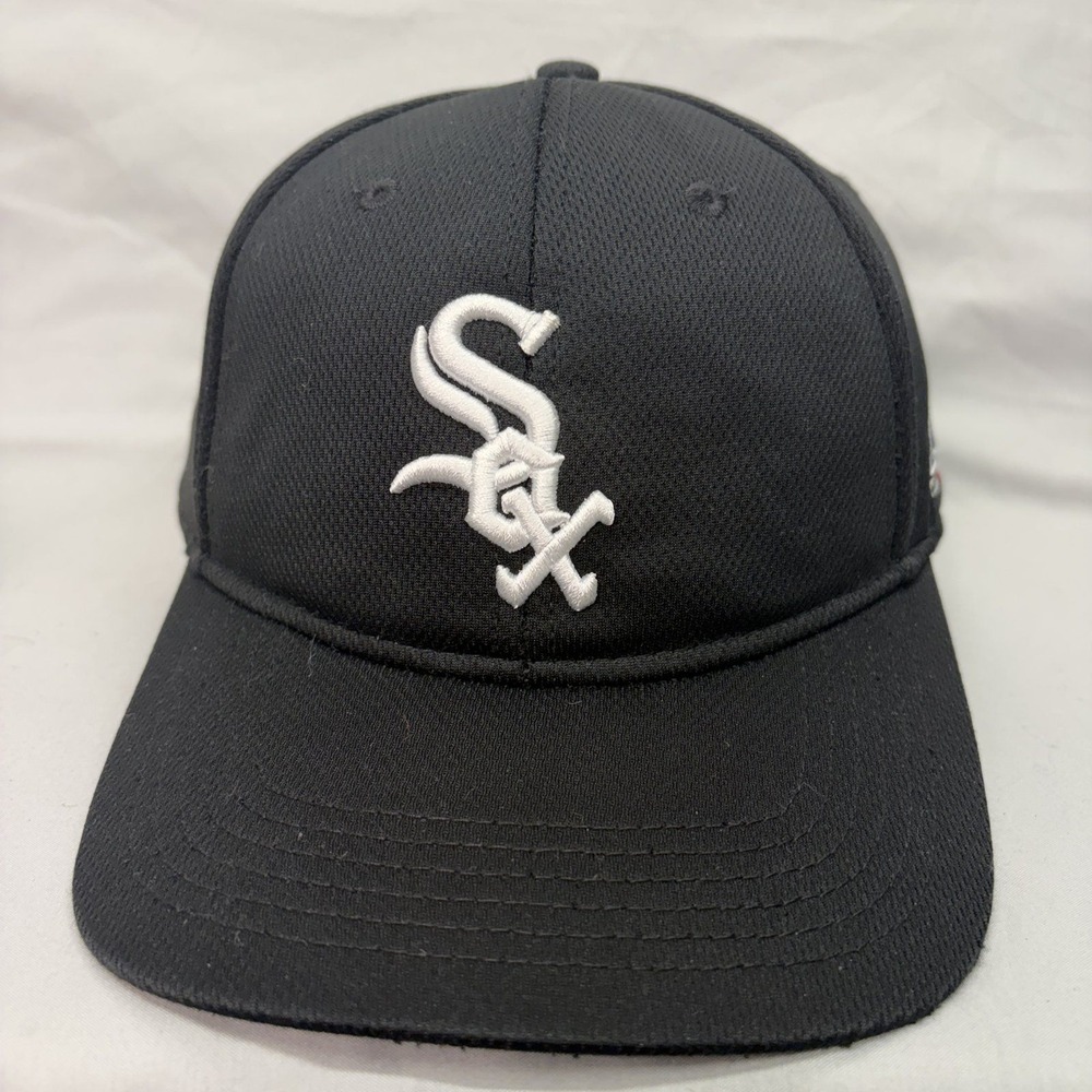 OC Sports Chicago White Sox Hat MLB Baseball Mens OSFM Black Mesh Adjustable